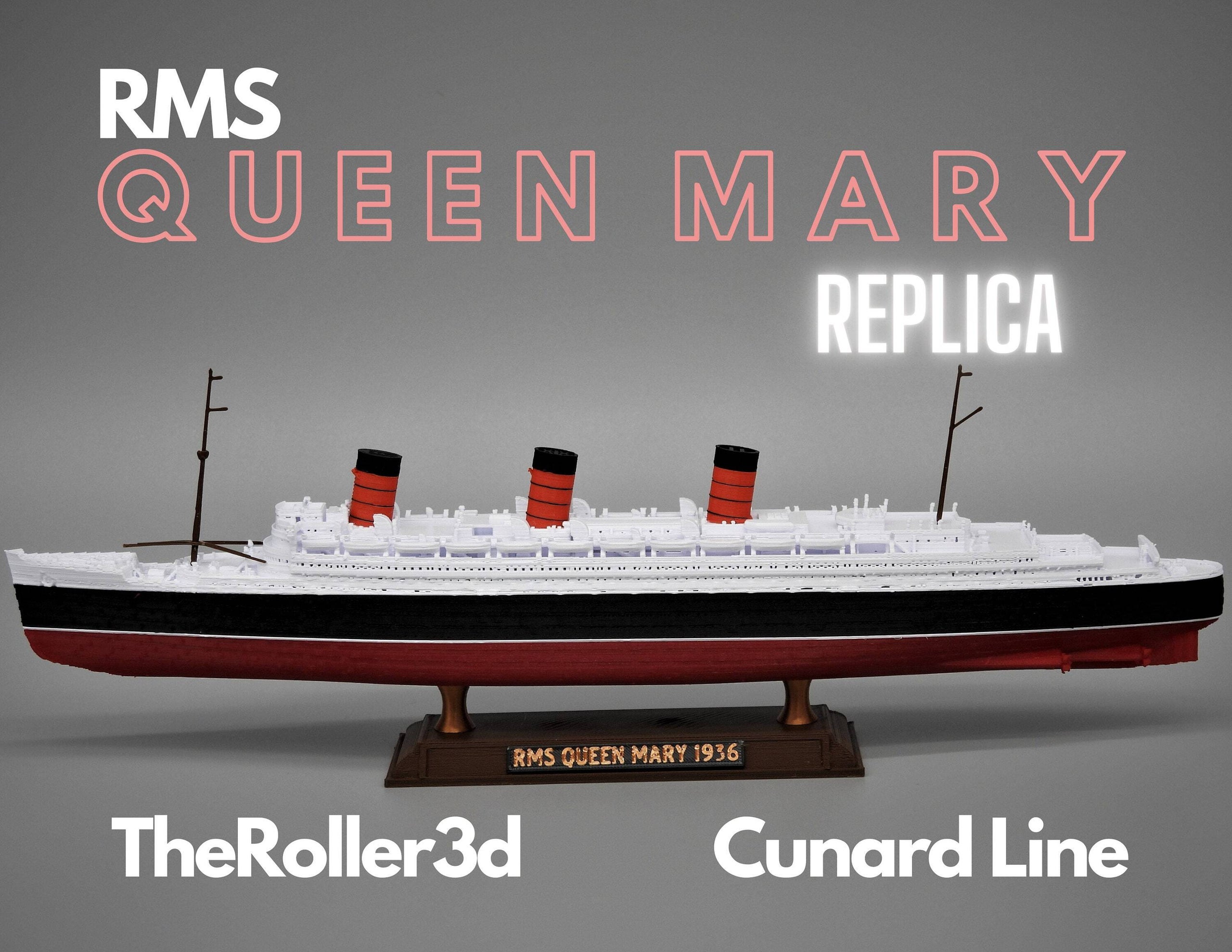 RMS Queen Mary Model 1 Foot In Length rms-queen-mary-model-1-foot-in-length