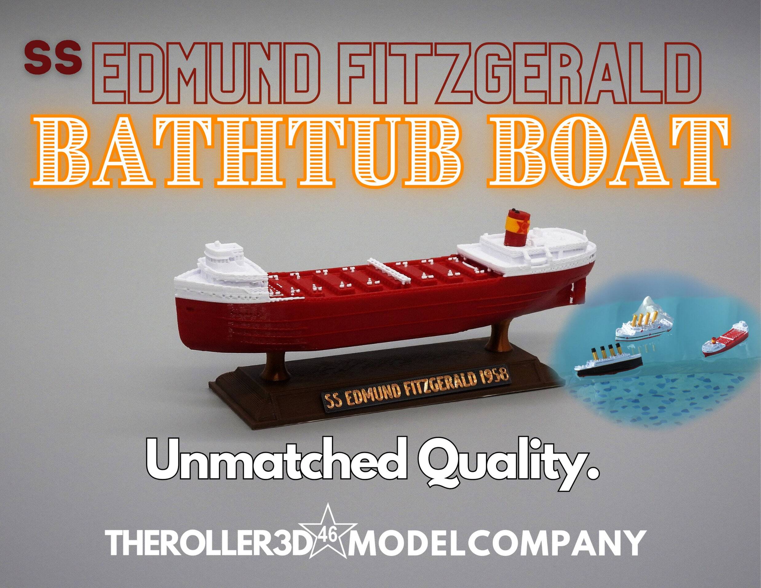 SS EDMUND FITZGERALD Floating Bathtub Model TheRoller3D